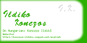 ildiko konczos business card