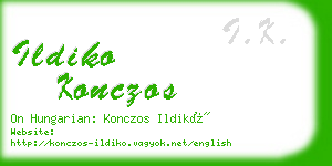 ildiko konczos business card